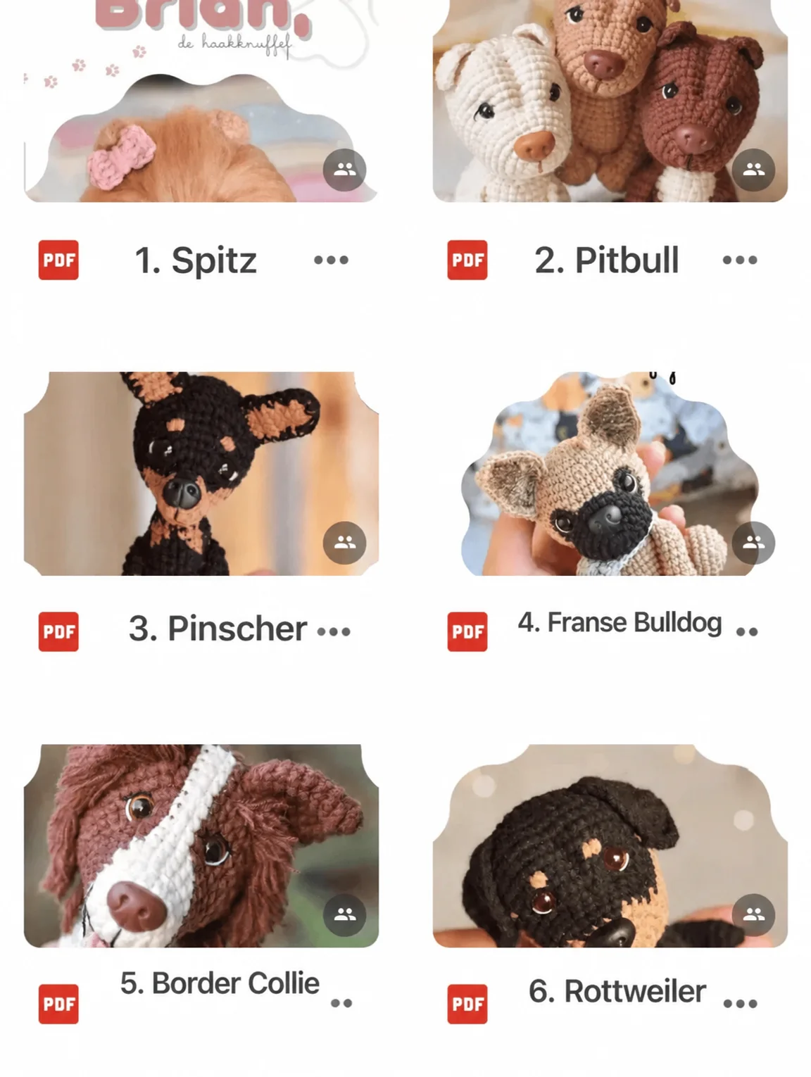Catalogus van beschikbare patronen